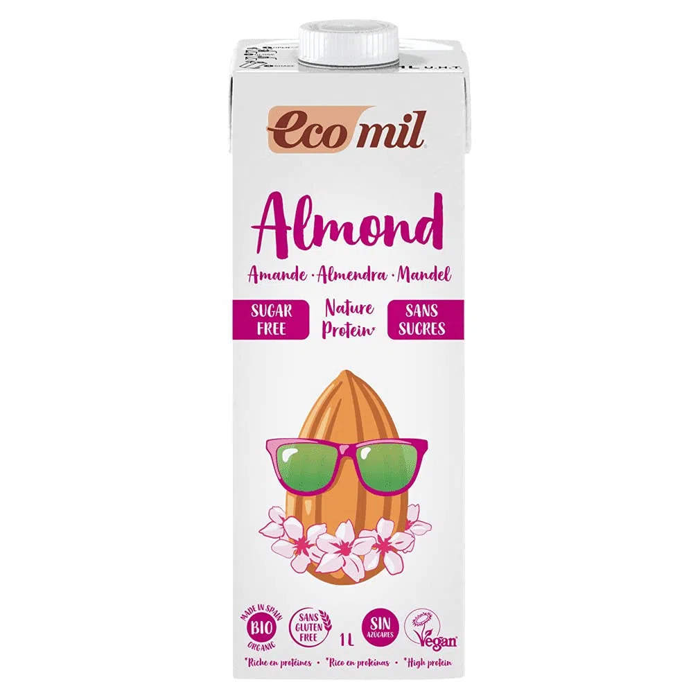 EcoMil Bio Mandel Almond Milk Protein Drink ungesüßt 6er Pack (6 x 1 L)
