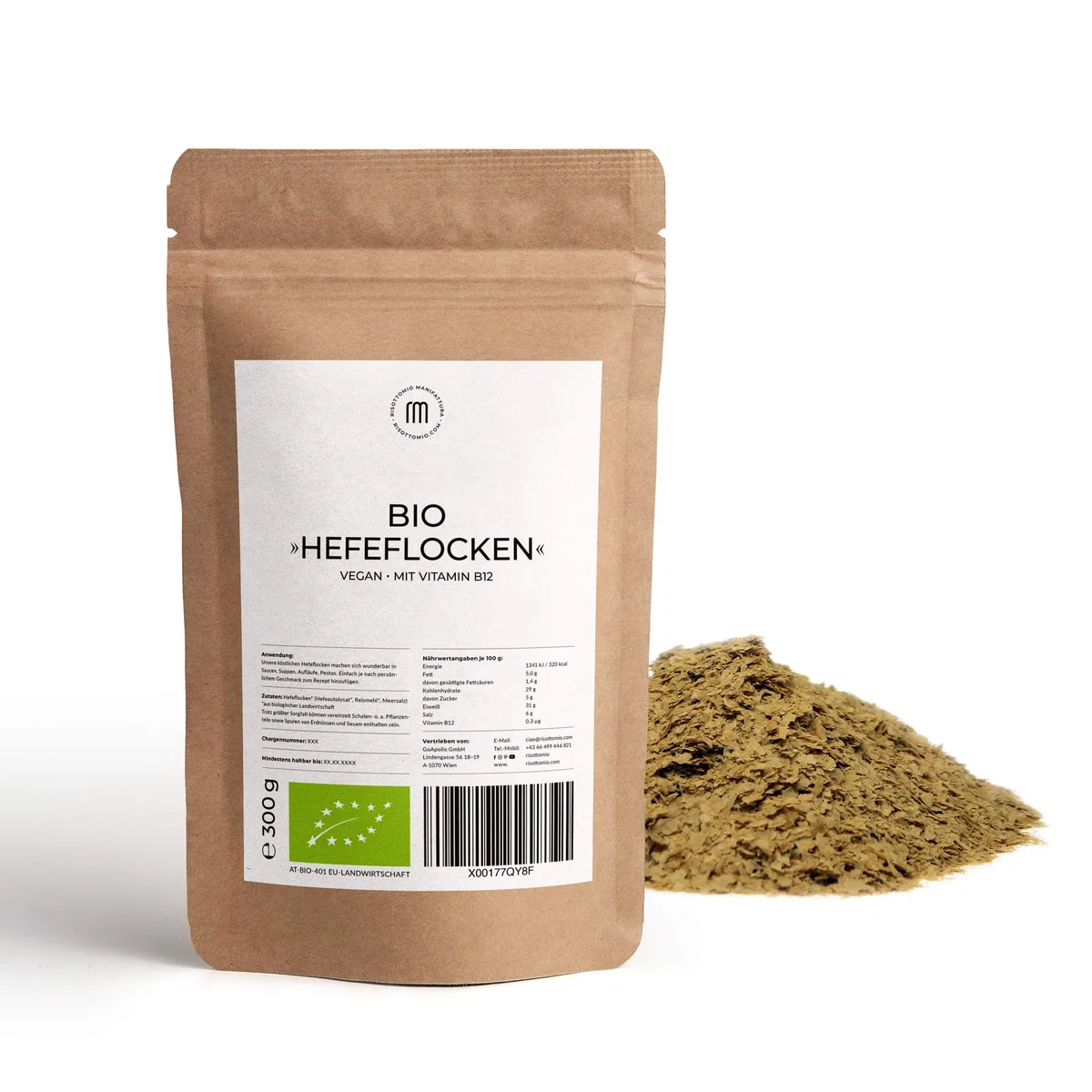 Hefeflocken-Bio Nährhefe 300g Köstliches Käse Aroma - Vegan Yeast Flakes mit B12