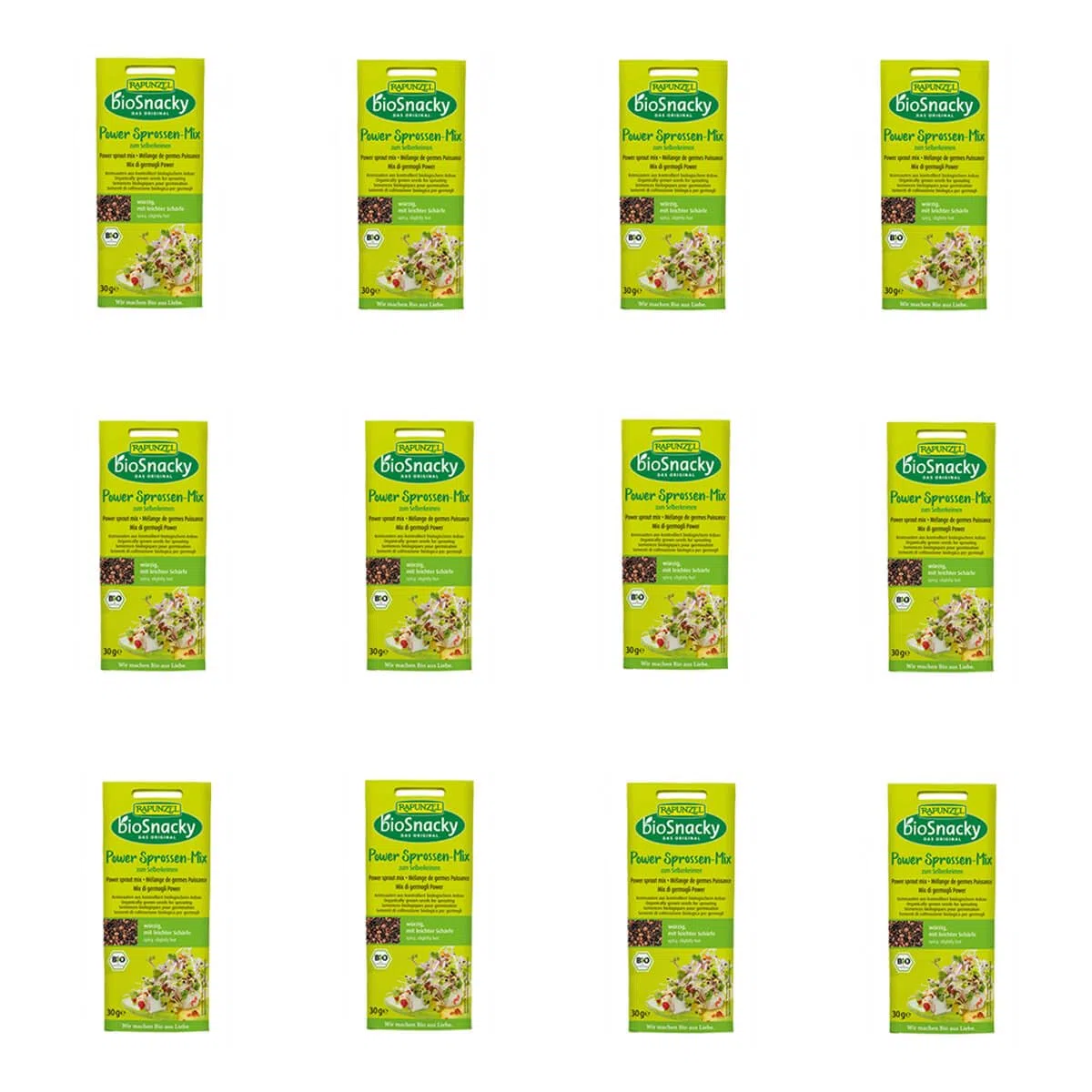 Rapunzel - Power Sprossen-Mix bioSnacky - 30 g - 12er Pack