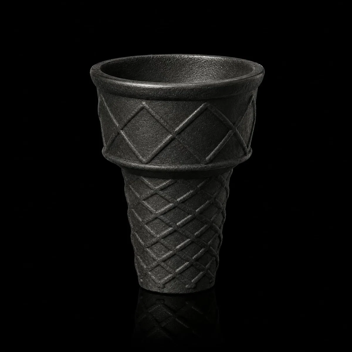 Cone Kings Softeisbecher 54x72 mm, 20 Stück, in verschiedene Farben Eiswaffeln & Waffelbecher in Eisdielen Qualität (Schwarz)