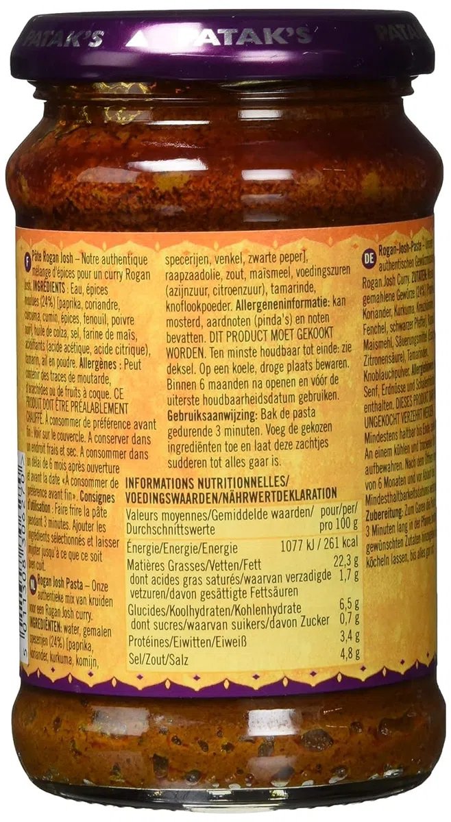 Patak's Rogan Josh Paste, 283 g, 3 Stück