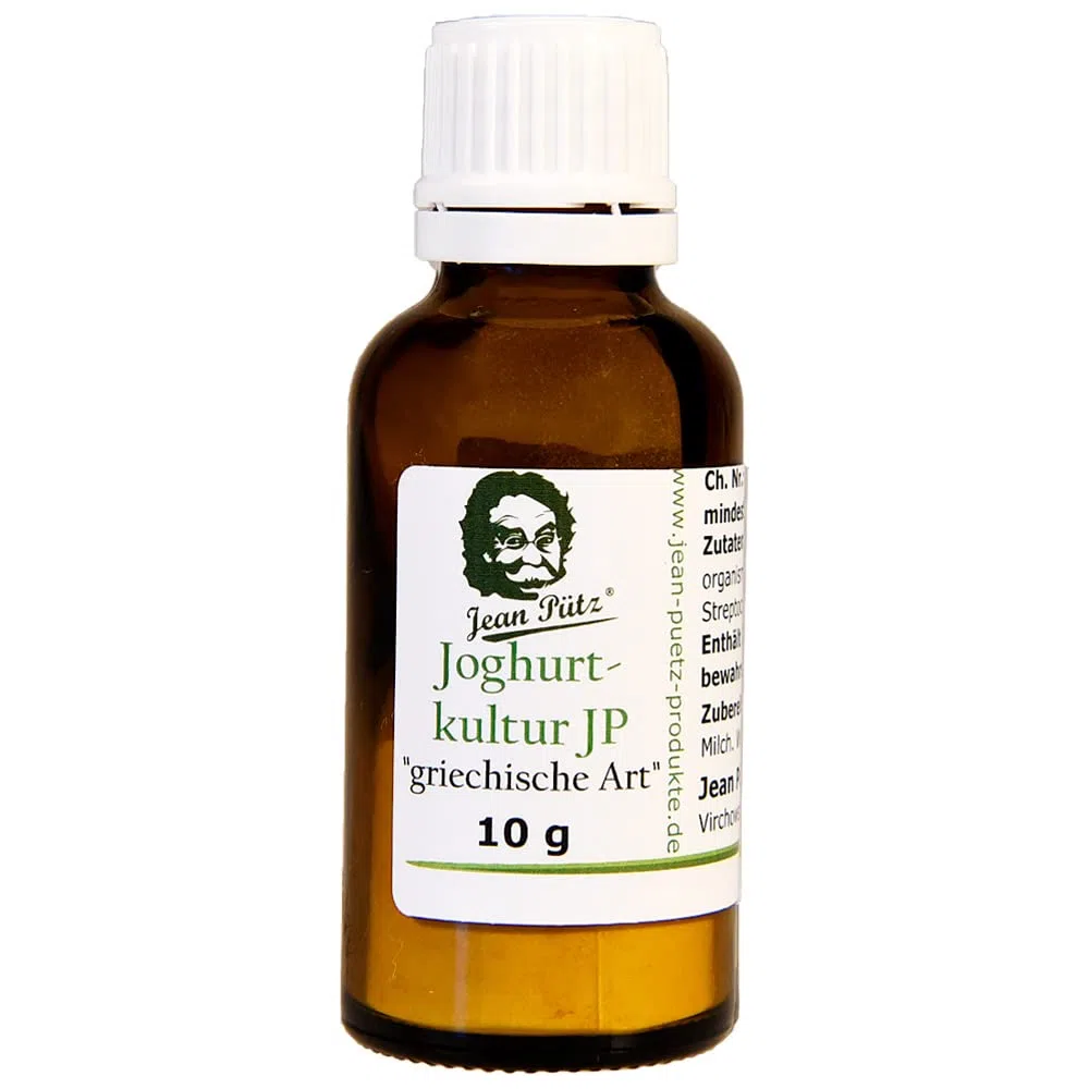 JEAN PÜTZ Joghurtkultur "griechischer Art" 10g Starterkultur, Milchsäure-Bakterien lebende gefriergetrocknet, Ferment für 200l