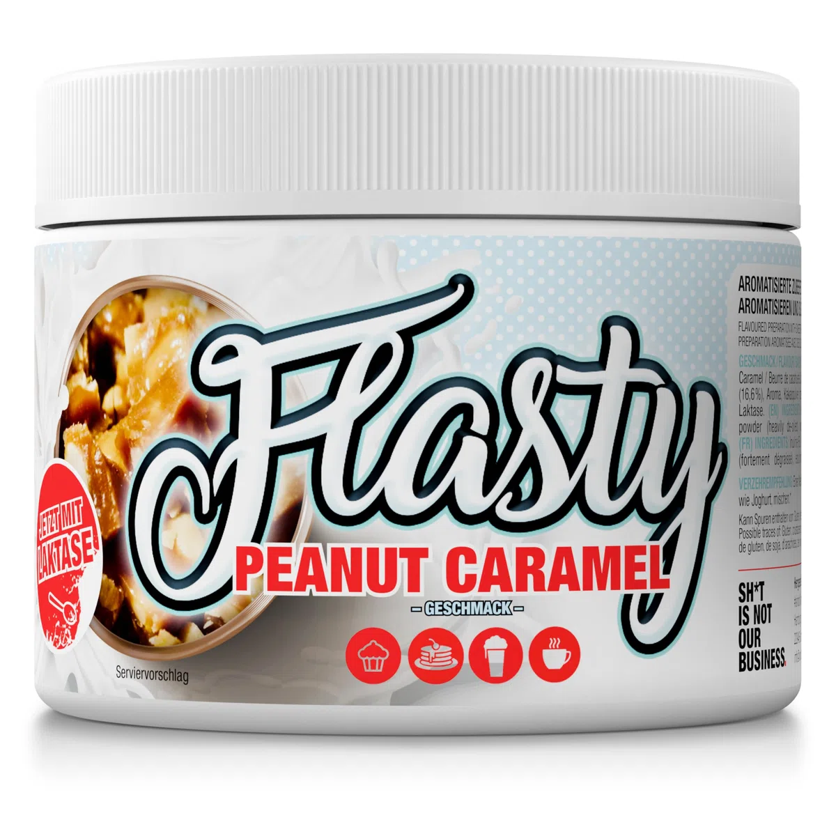 Flasty Geschmackspulver Peanutbutter Caramel 250g | Nie wieder langweiliger Quark – über 25 Sorten bei nur 7–9 kcal pro Portion