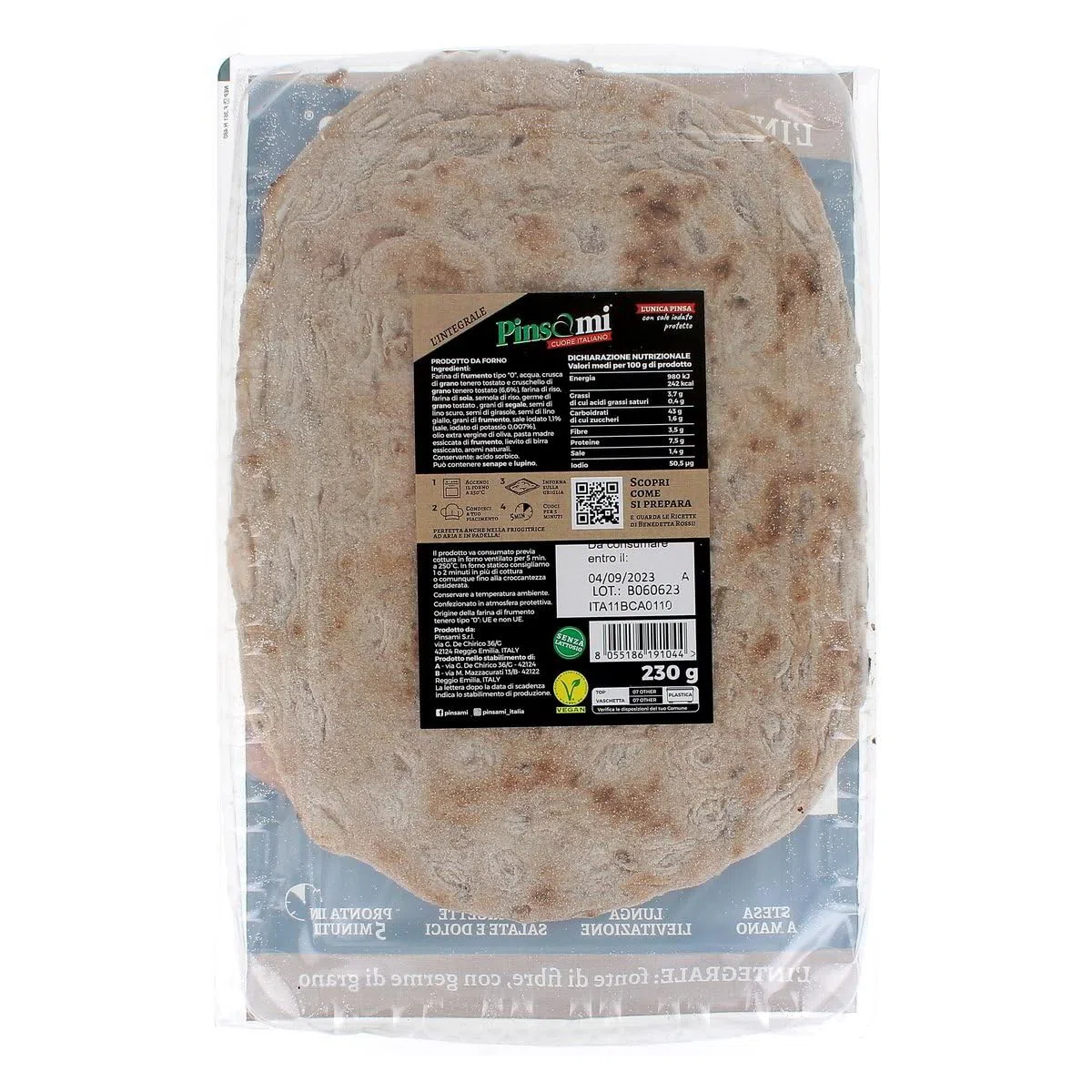 Italian Gourmet Bundle Vollkorn-Pinsa-Boden 3x 230g + Italian Gourmet Polpa Gratis – Italienische Pinsa Base Integrale, ballaststoffreich laut Verpackung, fertig in 5 Minuten, Vorrat 690g