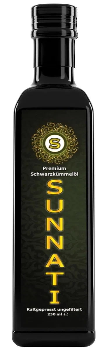 Sunnati® Ägyptisches Schwarzkümmelöl Ungefiltert, kaltgepresst, 100% rein 250ml