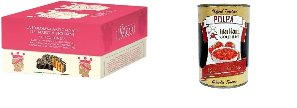 I Mori Colomba Artigianale al Fico D'India Handwerklich hergestellter Feigenkaktus Colomba 900gr + Italian Gourmet Polpa di Pomodoro 400g