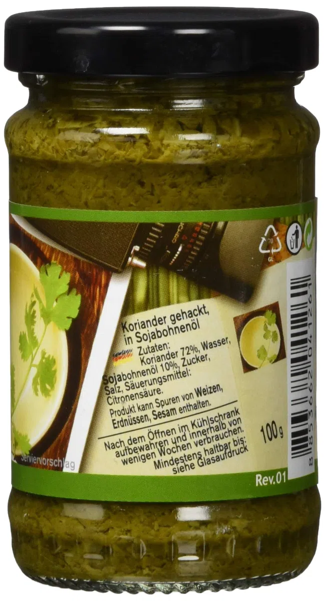 Exotic Food Koriander, gehackt, in Sojabohnenöl, 6er Pack (6 x 100 g)