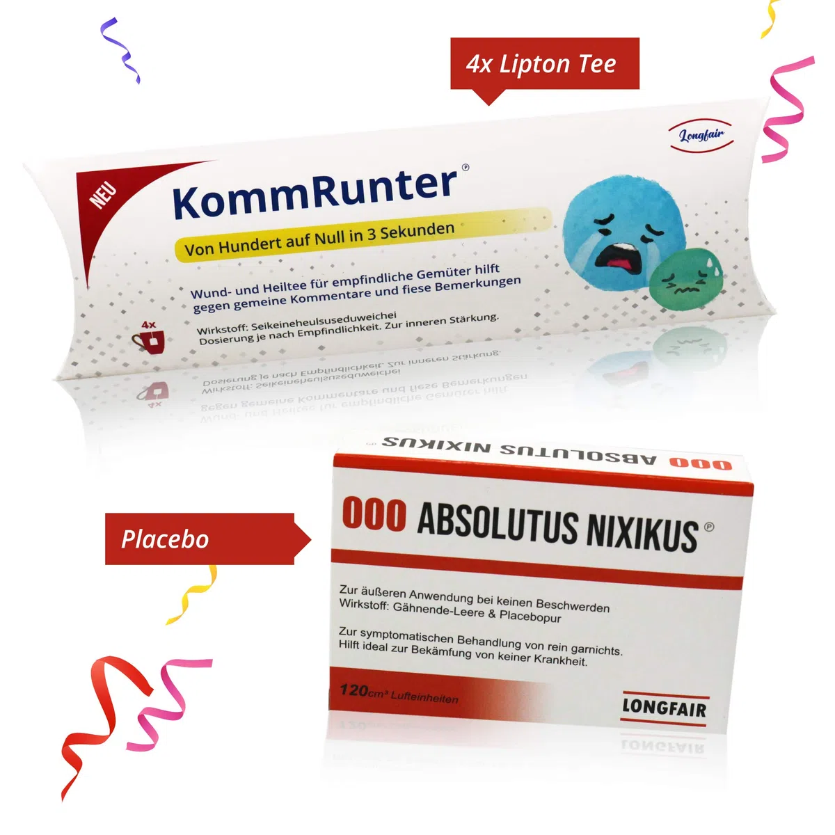 Longfair Geburtstagsgeschenk | Erste Hilfe Set Geschenk-Box, witziger Sanikasten | 9-teilig | Scherzartikel zum Geburtstag (DE)