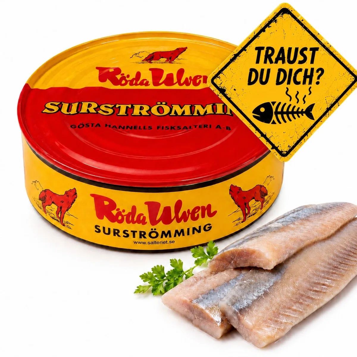 Surströmming Röda Ulven 300g Dose (fermentierte Heringe) - 400g/300g Fisch