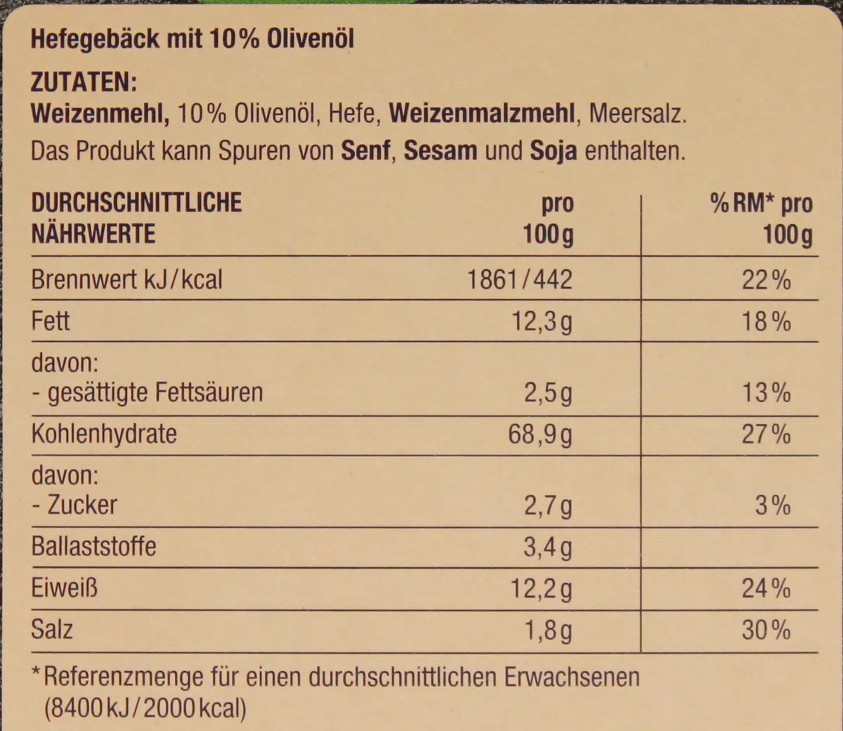 Herzstücke Grissini all'olio di Oliva mit 10% Olivenöl, 16er Pack (16 x 125g)