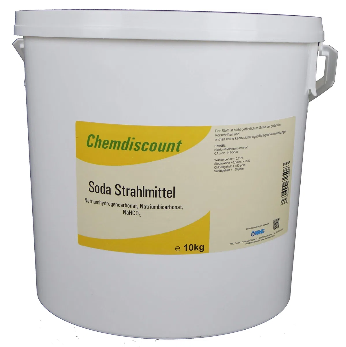 Chemdiscount 10 kg Soda als Strahlmittel Strahlgut zum Sodastrahlen, Backsodastrahlen, Strahlsoda