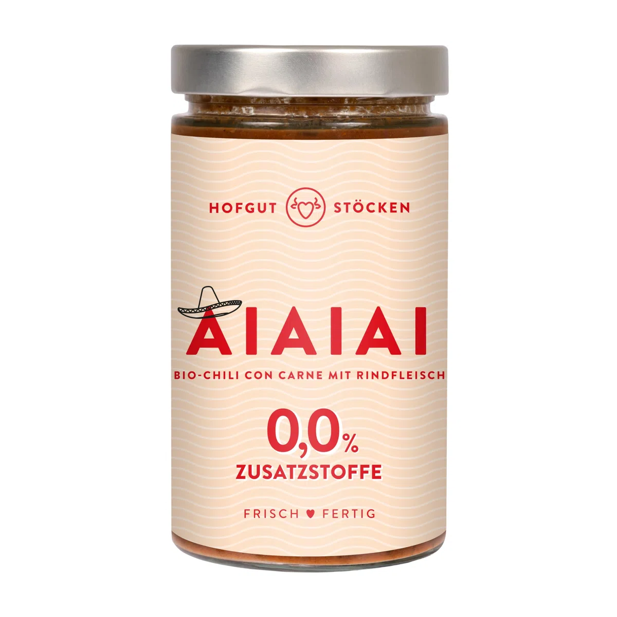 Hofgut Stöcken | Bio-Chili con Carne vom Testsieger | Bio-Fertiggericht im Glas | ohne Zusatzstoffe (620ml)