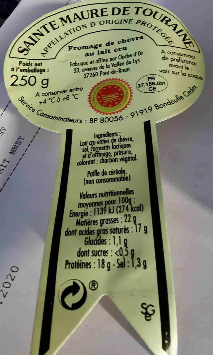 Ziegenkäse ''Sainte Maure de Touraine AOC'' Fermier