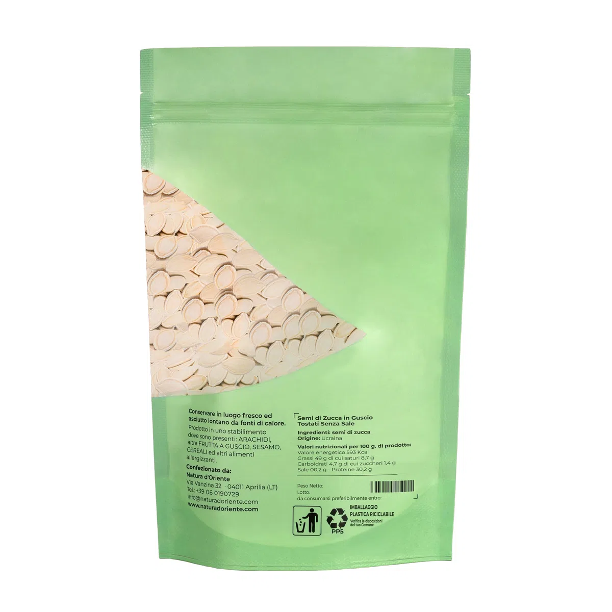 Natura d'Oriente Kürbiskerne mit Schale, 1000 g