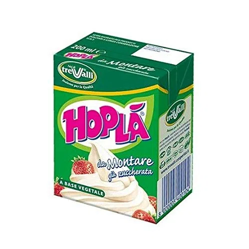 6x Hoplà Panna da montare glutenfrei Schlagsahne Sahne zum Nachtisch 200ml
