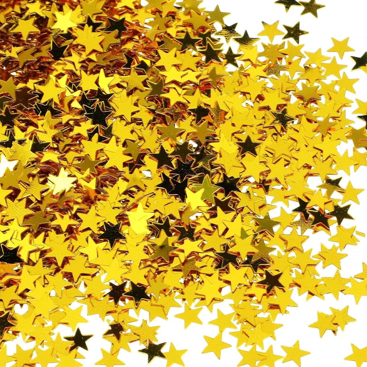 6000 Stück Weihnachtsdeko Sterne Gold 1cm, Glitzer Konfetti Streudeko Weihnachten Tischdeko,Goldene Sterne Basteln & Weihnachtsdekoration, Christmas Decoration für Weihnachts Tischdeko