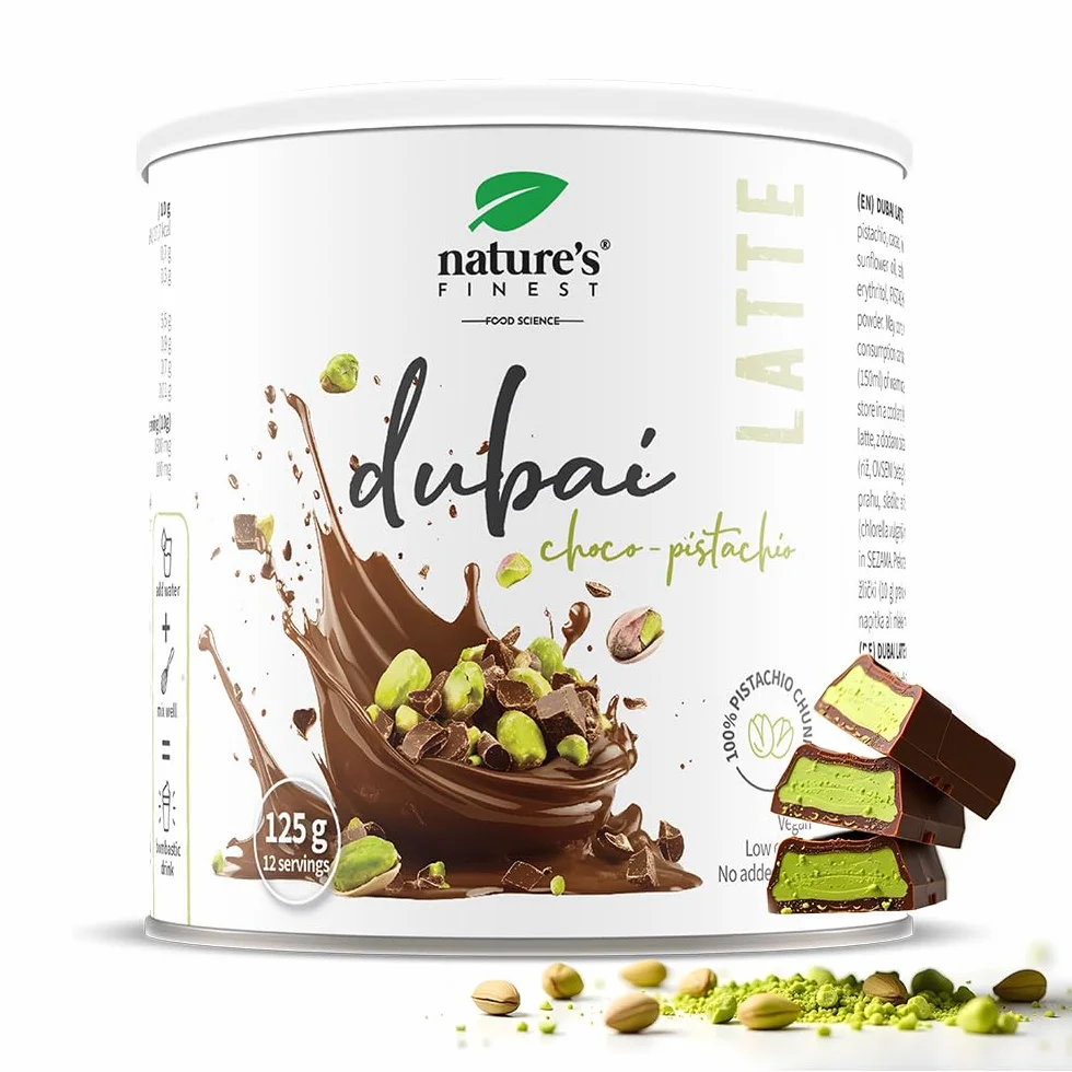 Nature's Finest Dubai Latte 125 g | Instant-Getränkepulver - In 1 Minute zubereitet - Vegan - Ohne Laktose