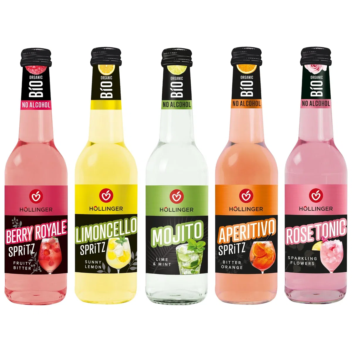 Höllinger Bio Organic No Alcohol Mixbox, 5 Sorten Spritz und Tonic, 5x330ml