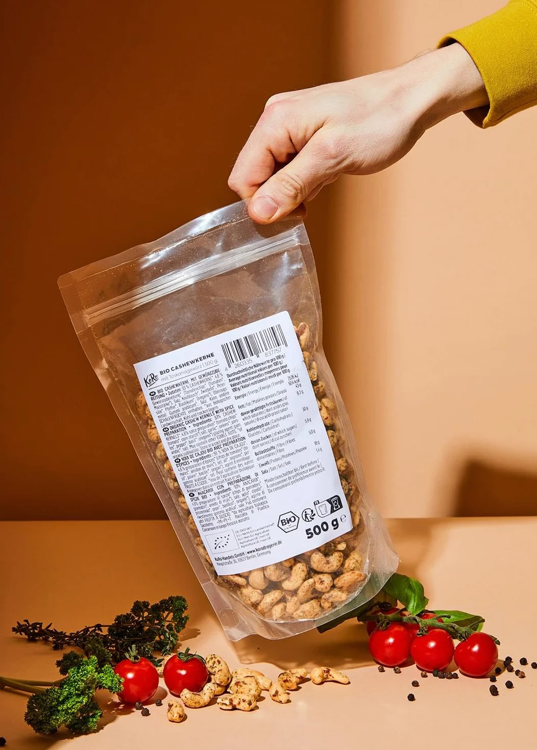 KoRo - Bio Cashewkerne mit Toskanagewürz 500 g