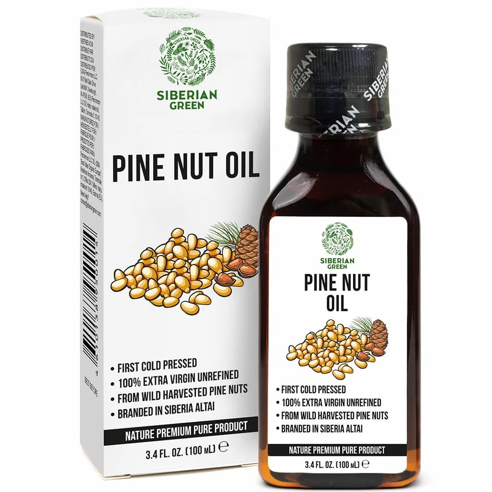 Sibirisches Pinienkernenöl 100 ml rohe unraffinierte aus wild geernteten Pinienkernen