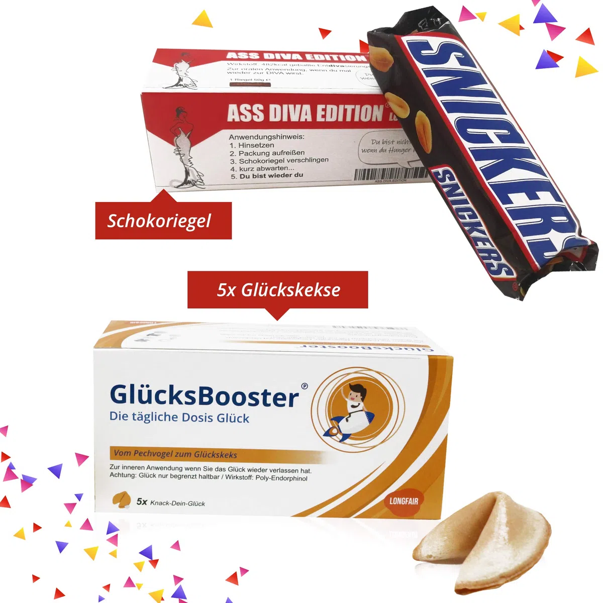 Longfair Geburtstagsgeschenk | Erste Hilfe Set Geschenk-Box, witziger Sanikasten | 9-teilig | Scherzartikel zum Geburtstag (DE)
