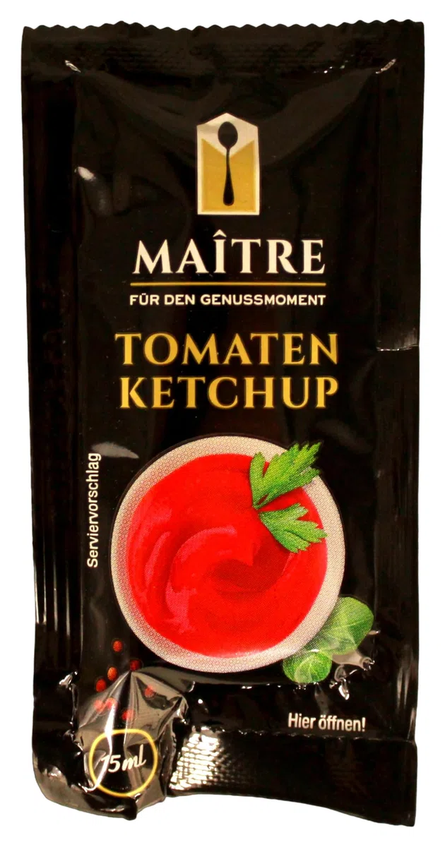 Maitre Maître Tomaten Ketchup Portionsbeutel, 100er Pack (100 x 15ml)
