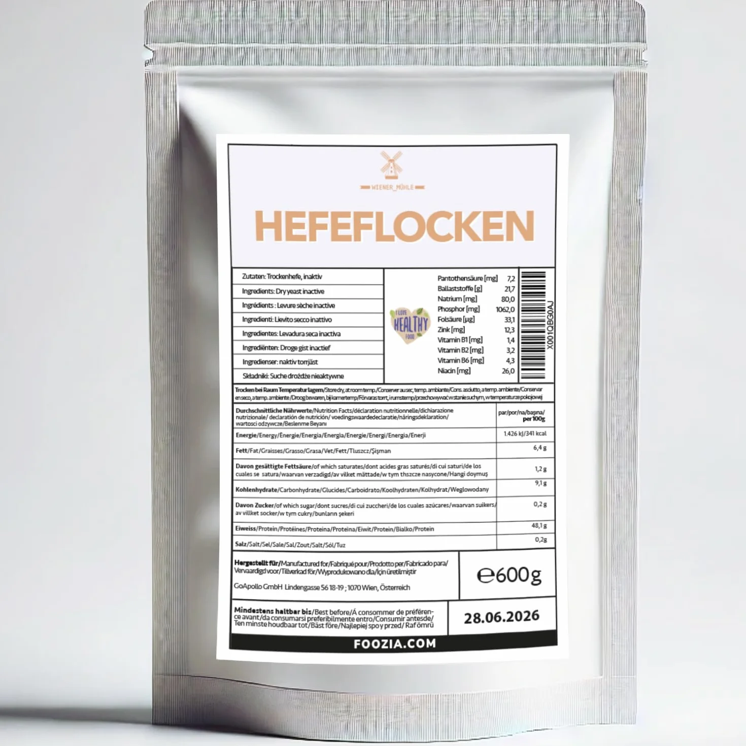 Hefeflocken 600g Nährhefe köstliches Käse Aroma - Vegan Yeast Flakes