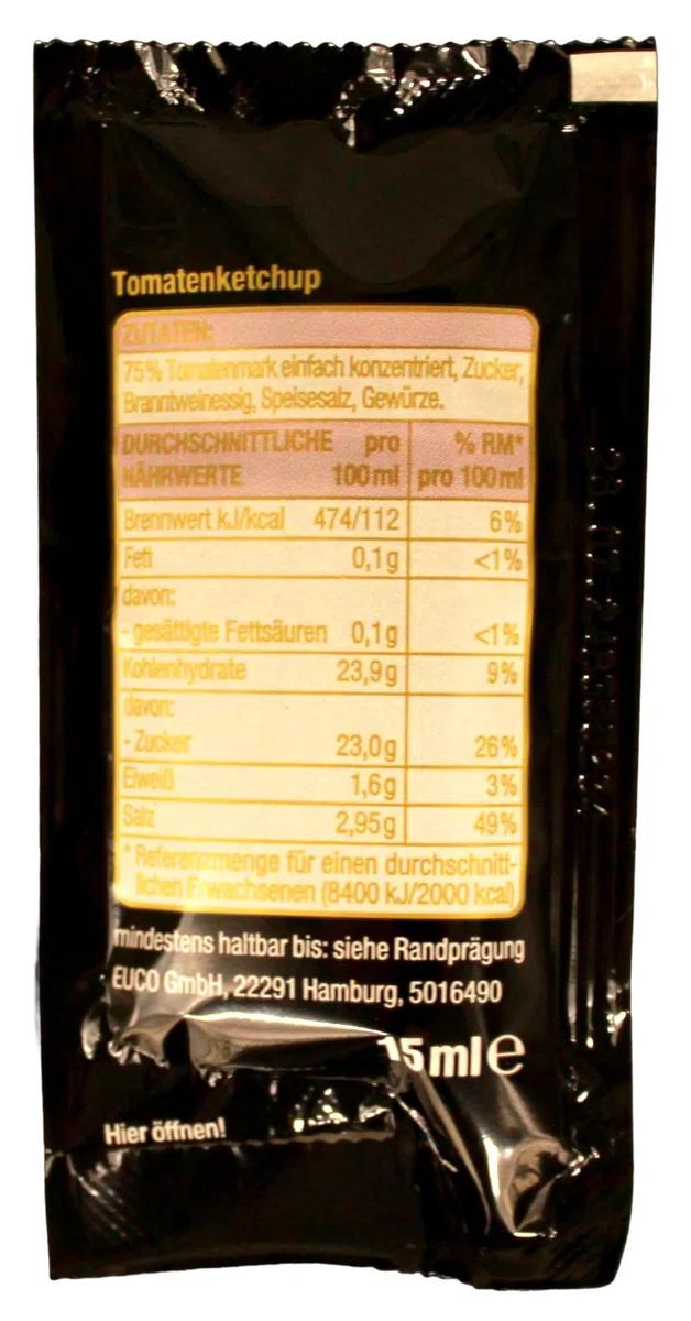 Maitre Maître Tomaten Ketchup Portionsbeutel, 100er Pack (100 x 15ml)