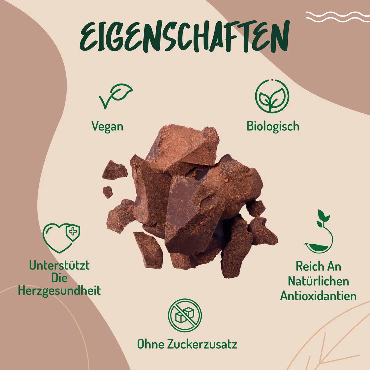 Kakaomasse Bio Roh - 250g. Criollo Kakao Bio zur Herstellung von Rohkakaomasse 100% Natürlich und Rein. Kakaopaste von Peru. Enthält Antioxidantien und Mineralien für Süßigkeiten Kekse und Kuchen.