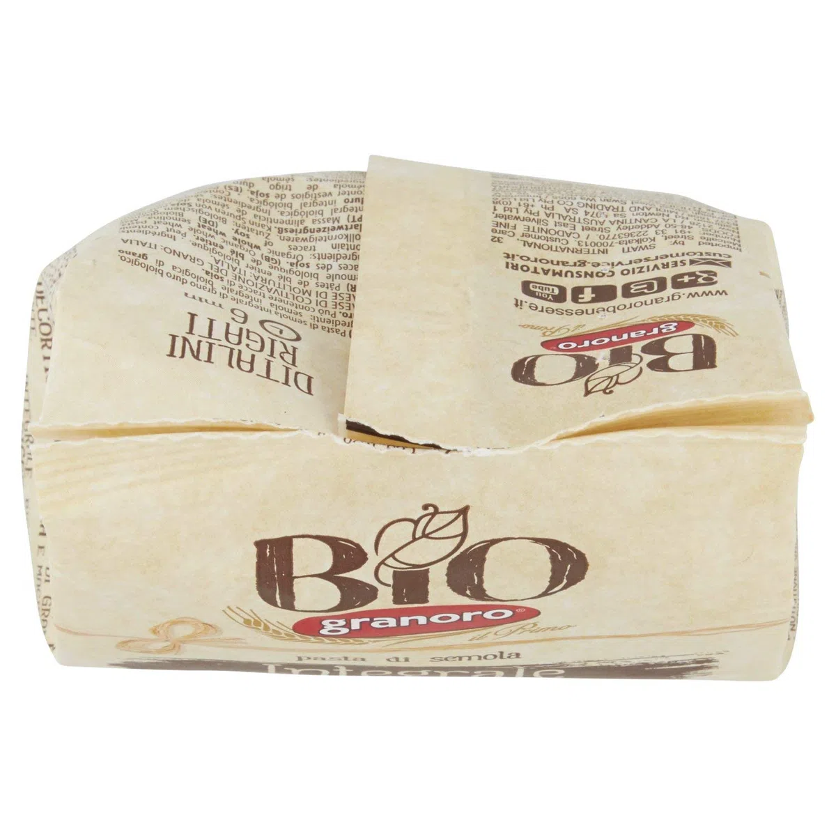 Bio granoro Integral gestreifte Fingern, 500g (Packung mit 4)