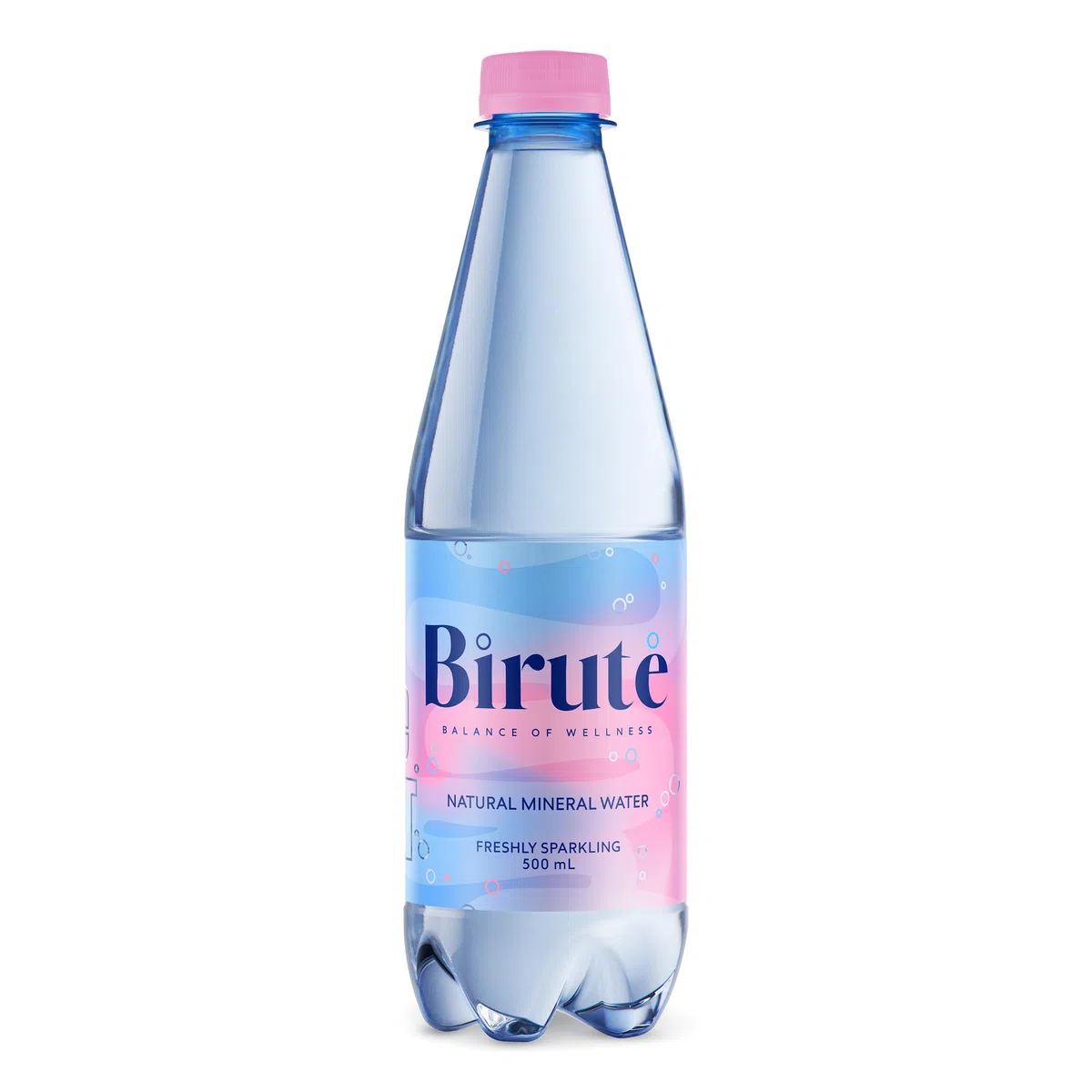 BIRUTE Natürliches Mineralwasser mit Kohlensäure 500 ml (12er Pack) Für maximale Hydratation, Reich an Essenziellen Mineralien wie Calcium, Magnesium, Perfekt Ausgewogene Natürliche Elektrolyte