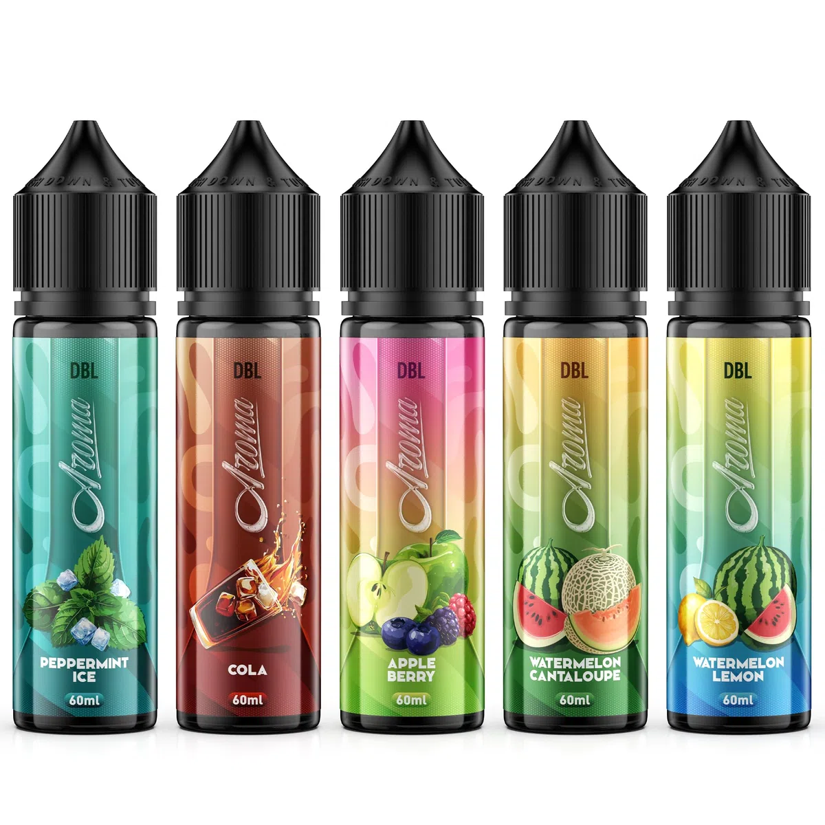 DBL Aromakonzentrat 5x20ml, Lebensmittelaroma für Backen & Getränke, Set D | Hochkonzentriert, wenige Tropfen genügen, Leicht zu mischen. Fruchtaromen für Kuchen, Joghurt & Desserts. Wasser & öllöslich
