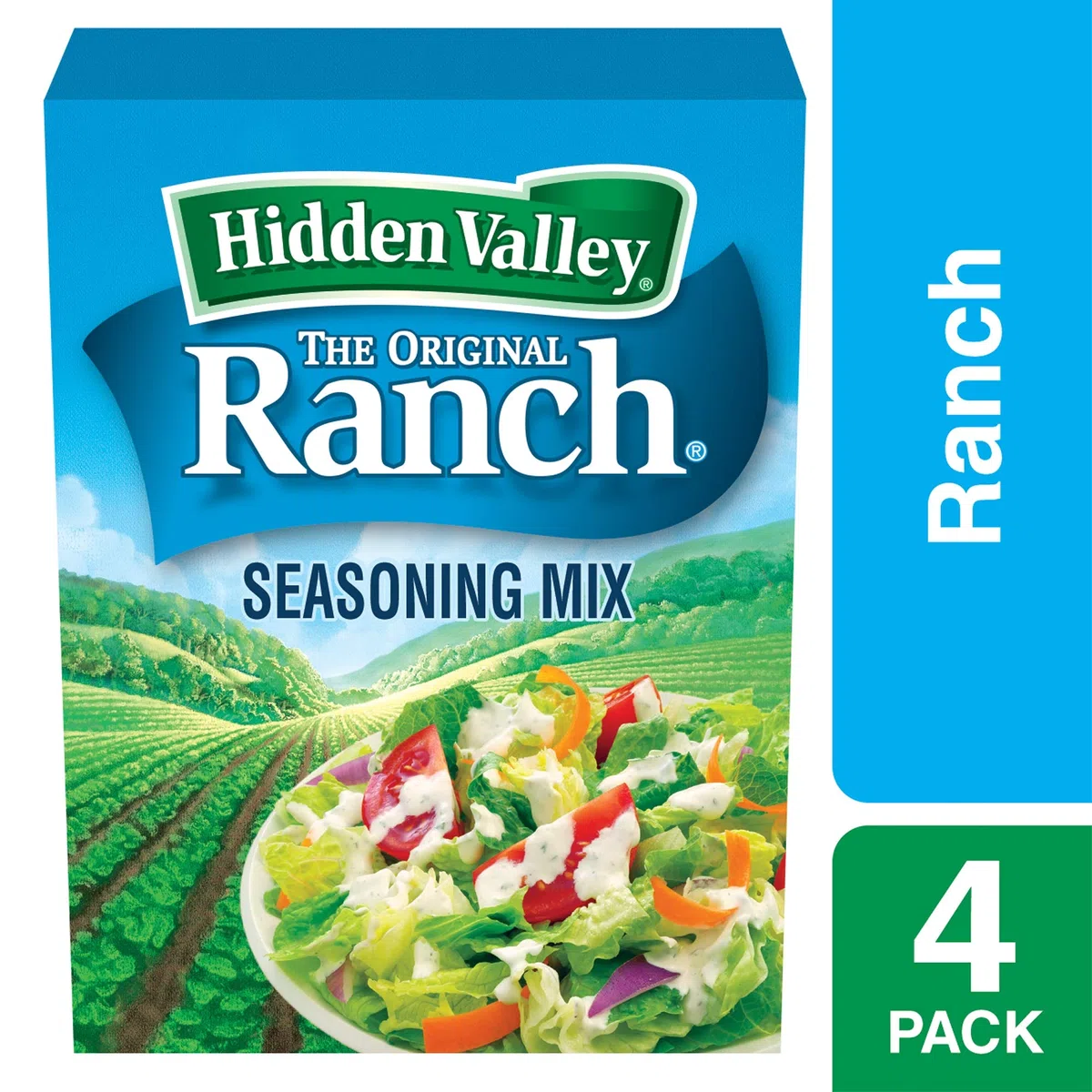 HIDDEN VALLEY THE ORIGINAL RANCH SALAD DRESSING AND SEASONING MIX 1 x 4 PACK ENVELOPES AMERICAN IMPORT