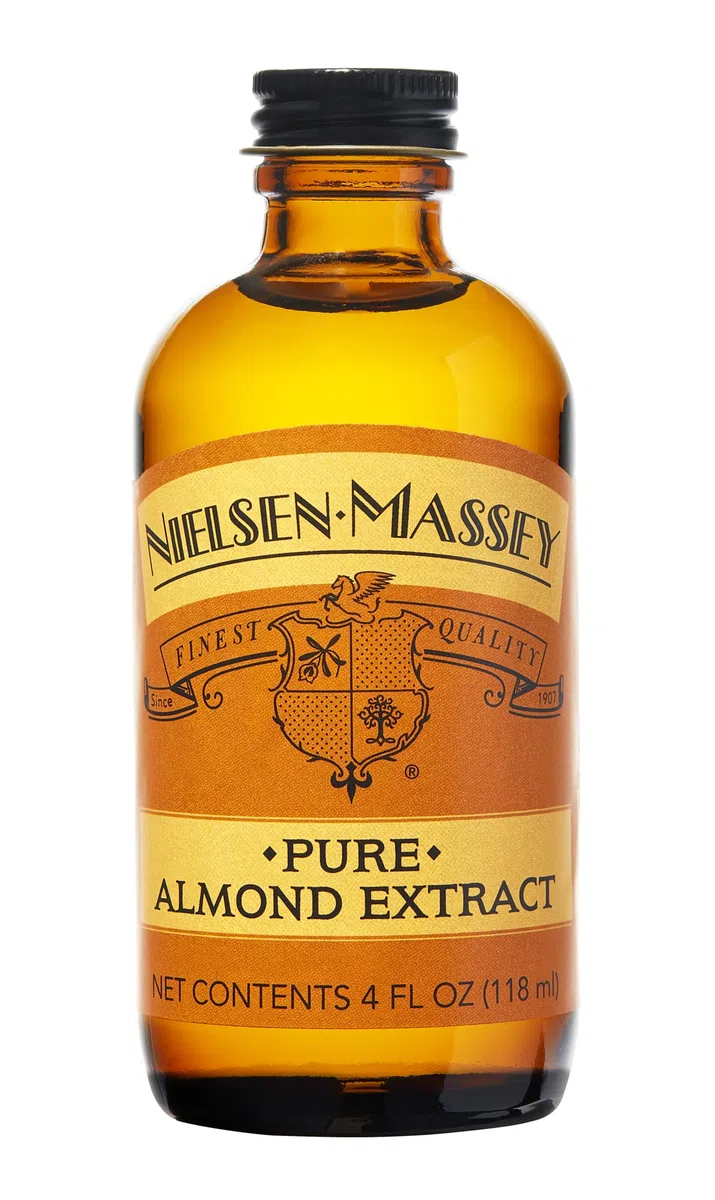 Nielsen-Massey Pure Almond Extract, 4 Ounce | Gourmet Bittermandel, verleiht Marzipan, Makronen und Gebäck ein intensiv nussiges Aroma