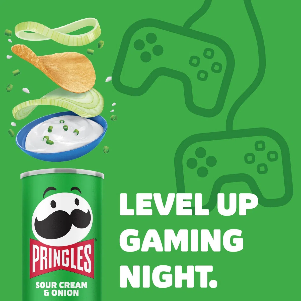 Pringles Sour Cream & Onion (2x 12x 40 g) – der unwiderstehliche Snack-Klassiker in der praktischen Dose – knackige Chips mit - und Zwiebel-Geschmack – Pop. Play. Eat.