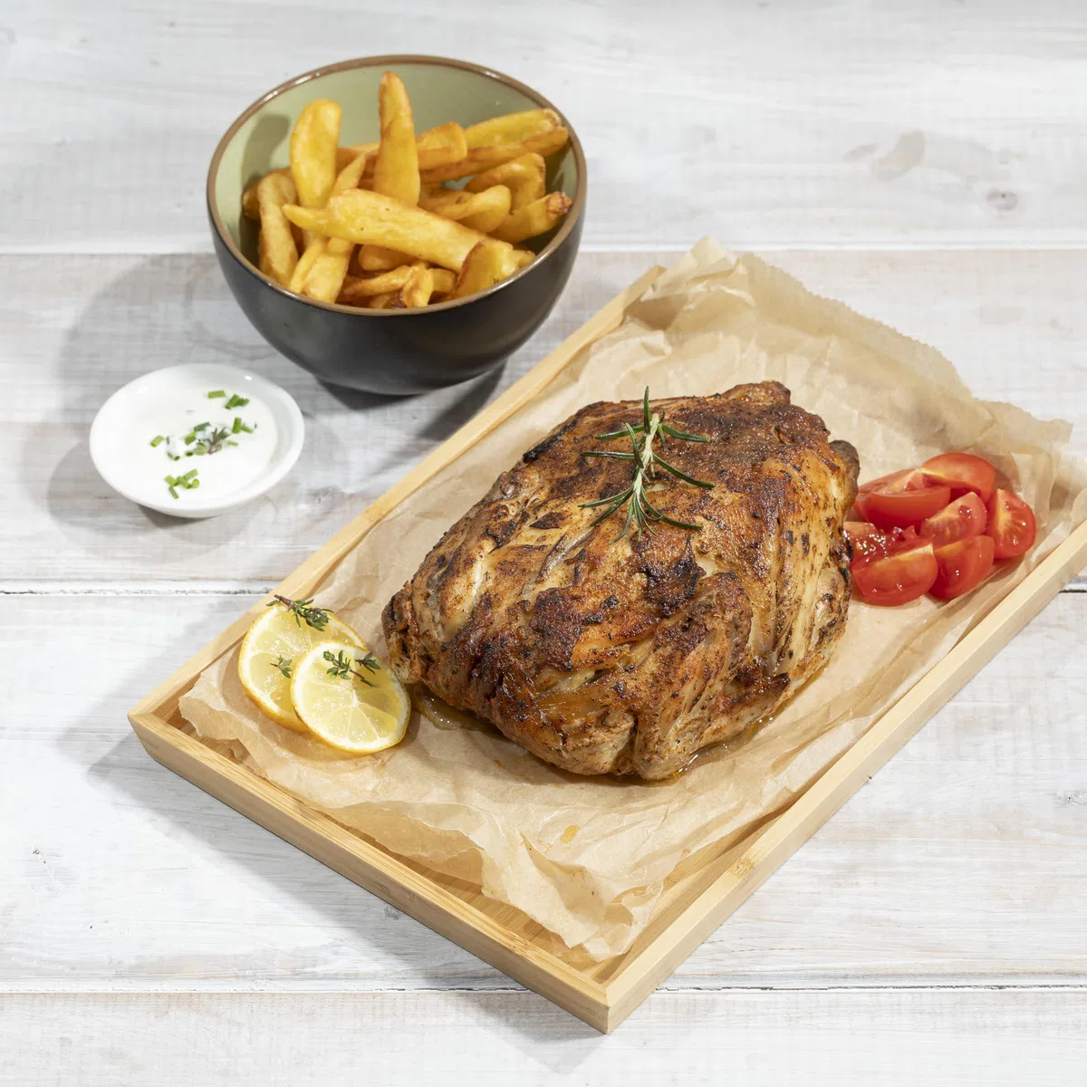 LANDPERLE gegrilltes ganzes Hähnchen ca. 1KG | Poulet Entier Grille | Hähnchen vakuum-gegart im eigenen Saft & danach gegrillt | Hähnchenfleisch Küchenfertig Verzehrfertig| für BBQ Grillen (1)